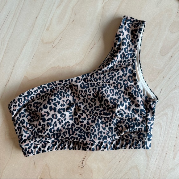 Albion Other - Albion Leopard Cheetah One Shoulder Bathing Suit Top Size XS